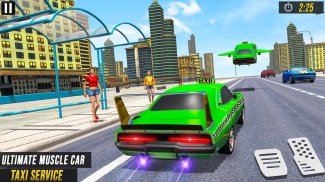 Real Flying Muscle Car Taxi Simulator screenshot 3