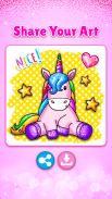 Unicorn Coloring Book Glitter screenshot 1