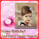 Birthday photo frame greetings