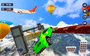 Mega Ramp Simulator Mobil -3D yang mustahil Stunts screenshot 2