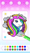 Unicorn Coloring Book Glitter screenshot 1