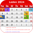 Czech Calendar 2024