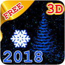 💥🎄❄️3D New Year 2018 LWP free Icon