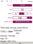 TDEE + BMR + BMI Calculator screenshot 10