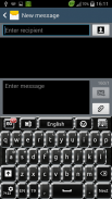 Черный Элегантный Клавиатура screenshot 2