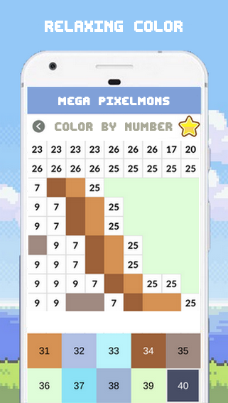 Jogos de colorir Pokepix por números versão móvel andróide iOS apk