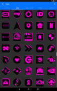 Flat Black and Pink Icon Pack ✨Free✨ screenshot 15