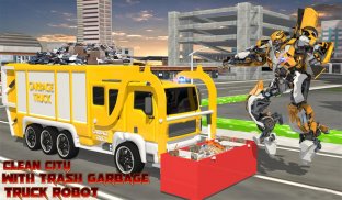 City Garbage Truck Flying Robot-Trash Truck Robot screenshot 15