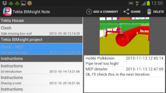 Tekla BIMsight Note screenshot 1