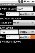 Lump Sum Savings Free screenshot 0