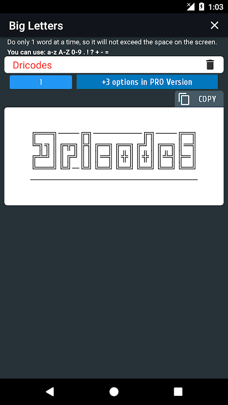 Última Versão de PRO Símbolos Nicknames Letras 5.2.1 pro para Android