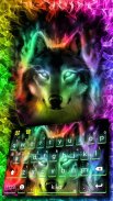 Colorful Wolf Keyboard Theme screenshot 0