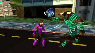 Superhero war rescue mission: free robot war game screenshot 1