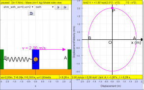 Simple Harmonic x vs v Lab screenshot 0