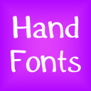 Hand fonts for FlipFont® free Icon