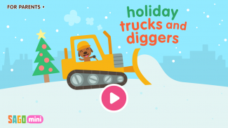 Camiões e escavadoras de Natal Sago Mini screenshot 1