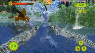 Flying Unicorn Horse Family Jungle Survival screenshot 5
