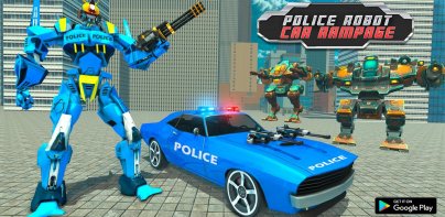 US Police Robot Car Game 3d