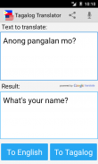 Tagalog English Translator Pro screenshot 1