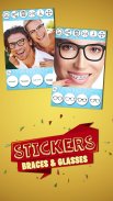 Nerd Stickers - Braces and Glasses Photo Editor screenshot 0