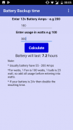 UPS Battery Backup Time Calculator screenshot 1