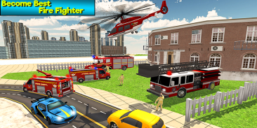 Heavy Ladder Fire Truck City Rescue 2019 screenshot 10
