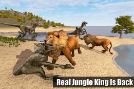 singa liar vs dinosaurus: hidup pertempuran pulau screenshot 3