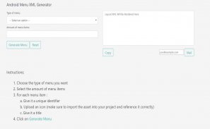 Android Menu XML Generator screenshot 3