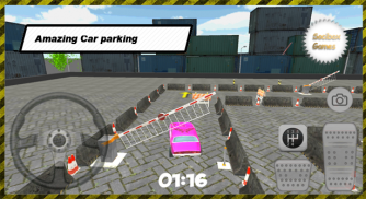 Parking réel rose voiture screenshot 3