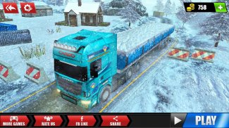 Offroad Snow Trailer Truck Dri screenshot 12