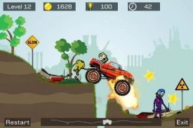 Crazy Truck 2 -- monster truck hit zombie driving racing speed game screenshot 1