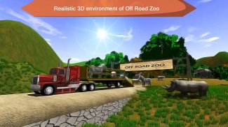 越野动物货运卡车拖车驾驶模拟器2018年：在越野丛林驾驶重型卡车 screenshot 4