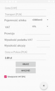 Kalkulator kosztów sprowadzenia auta ze Szwajcarii screenshot 0