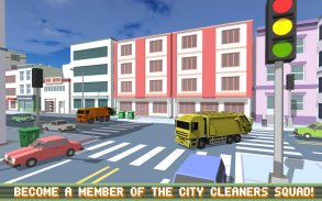 Lixo Blocky Truck SIM PRO screenshot 2