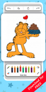 Yellow Cat Garfi Coloring Game screenshot 2