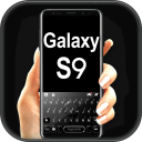 Tema Keyboard Black Galaxy S9 Icon