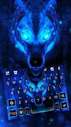 Ice Wolf 3D Keyboard Theme screenshot 0