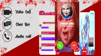 Creepy chucky Doll Video call screenshot 1