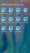 Blue Transparent Water Droplets-APUS Launcher screenshot 3