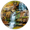 Waterfall Clock Live Wallpaper