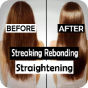Hair Streaking Rebonding and Straightening Icon