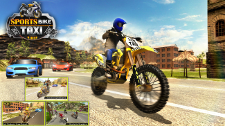 Sports Bike Taxi Sim 3D - Free Taxi Driving Games screenshot 9