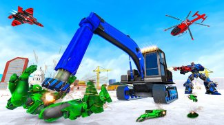 Snow Excavator Robot Games screenshot 1