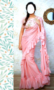 Women Ruffle Saree Photo Suit screenshot 3