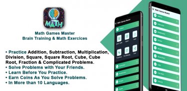 Math Games Master - Brain Training - Math Exercise screenshot 0