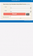 Body Surface Area Calculator screenshot 1