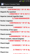 Physics Constant Table screenshot 2