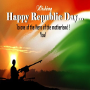 Happy Republic Day: Greetings,Photo Frames,SMS,GIF Icon