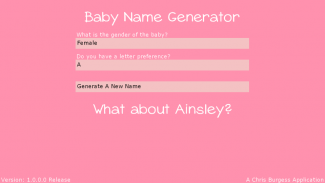 Baby Name Generator screenshot 1