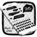 لوحة المفاتيح SMS أسود أبيض Icon